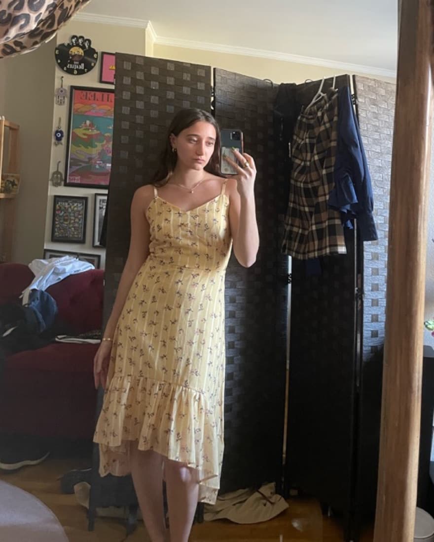 Yellow Floral High Low Sundress  - Image 3