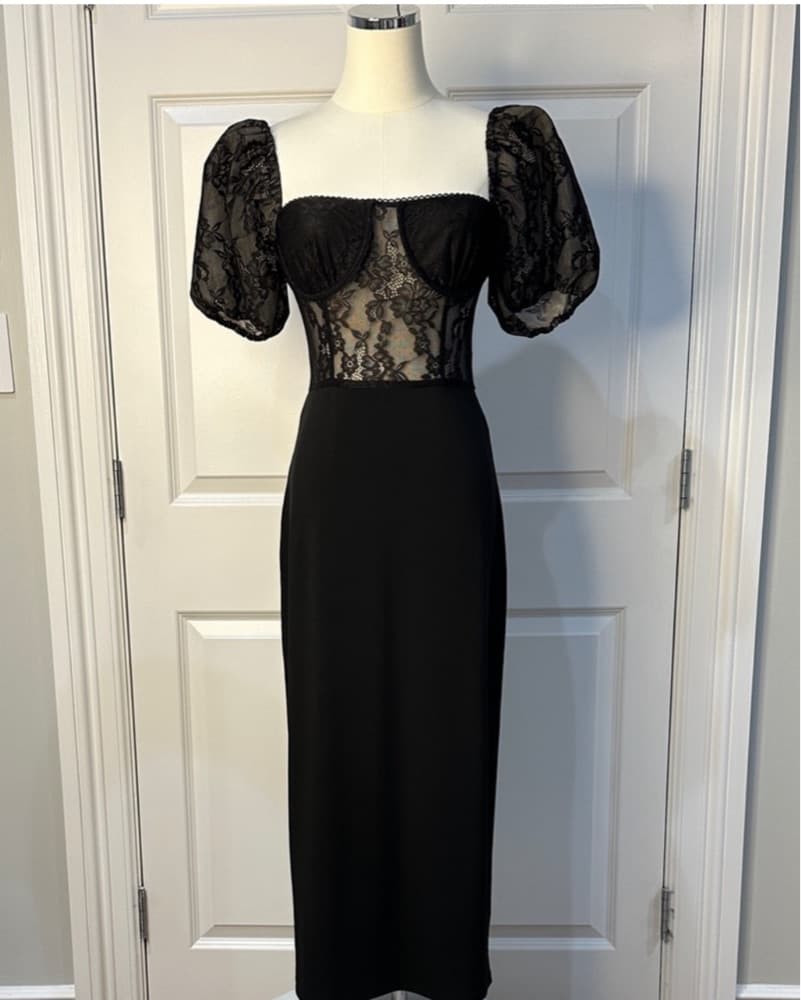 Weworewhat Black Corset Dress - Image 2