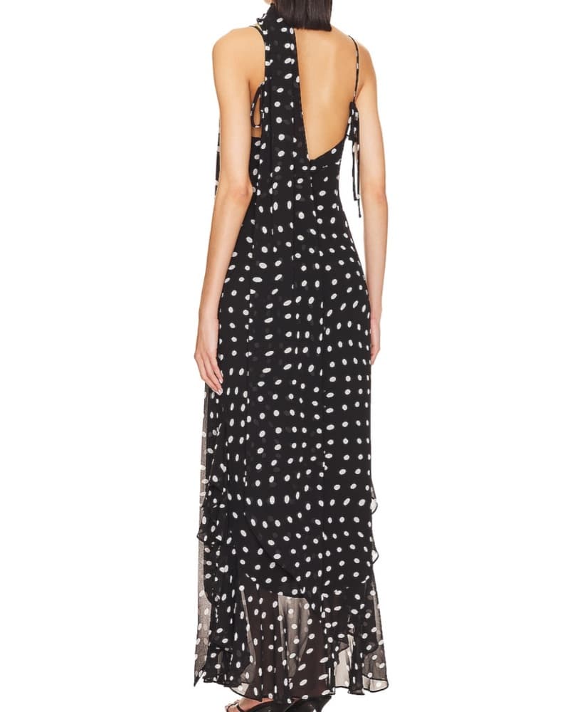 LPA Giulia Polka Dot Maxi Dress - Image 4