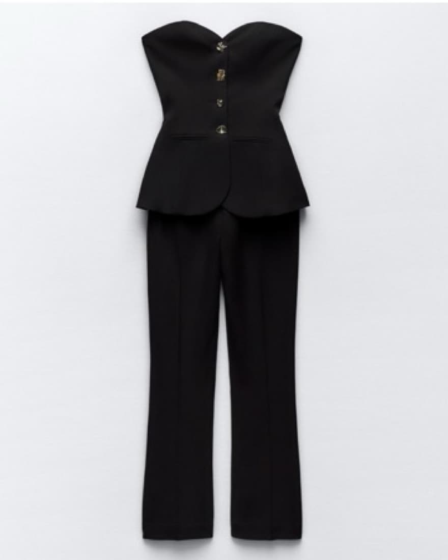 ZARA TWO-PIECE FLARED JUMPSUIT STRAPLESS - Image 2