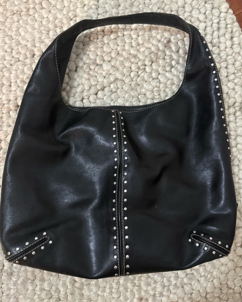 Large Black Studded Michael Kors Bag - Image 1