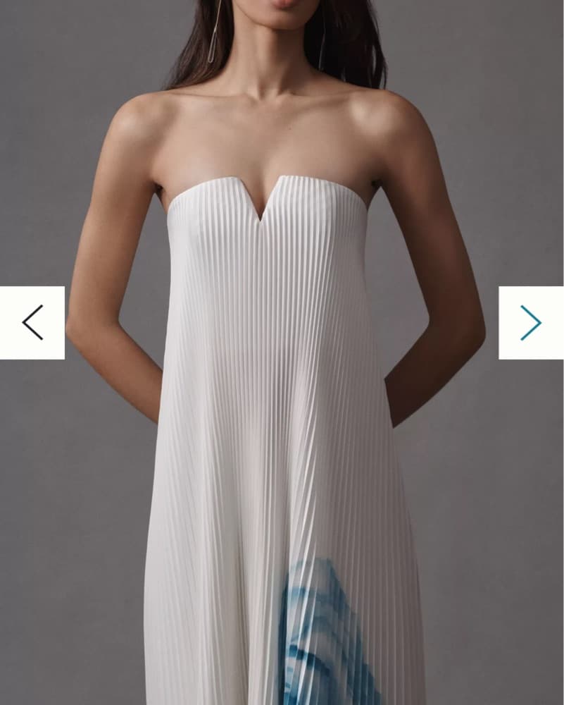 L'IDÉE Black Tie Pleated Gown - Image 3