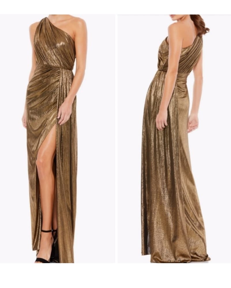 leena For Mac Duggal Gold Gown - Image 1