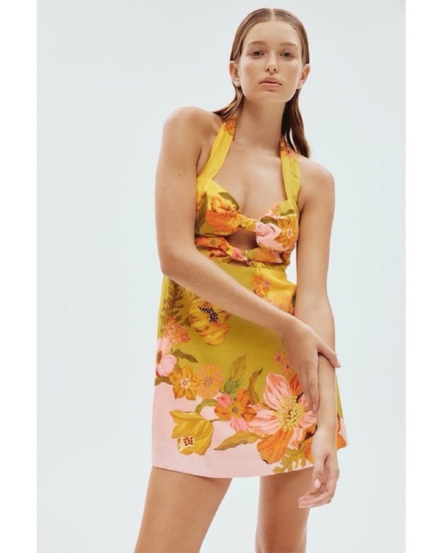 Floral Halter Mini Dress - Image 2