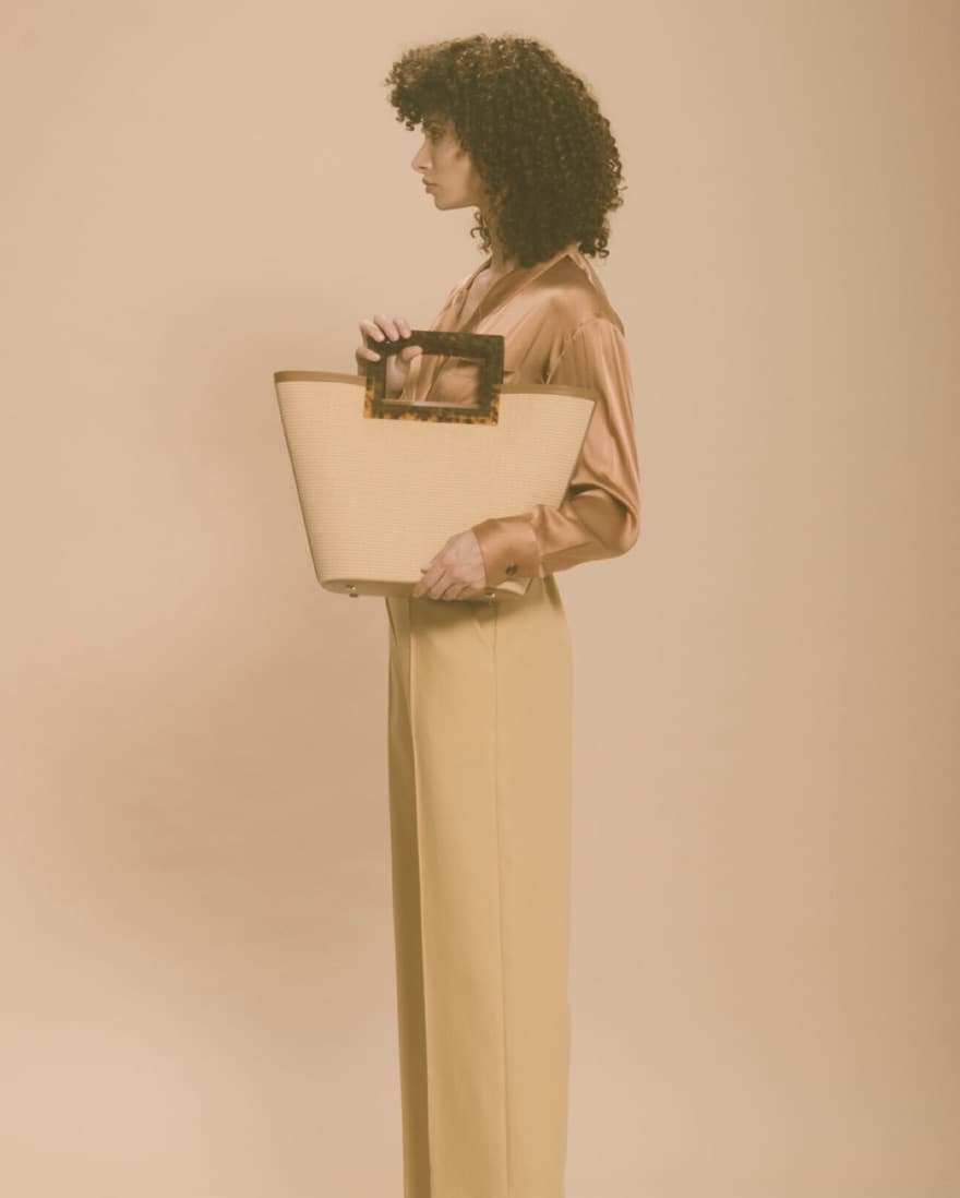 Marina Raphael Riviera Bag in Raffia - Image 1