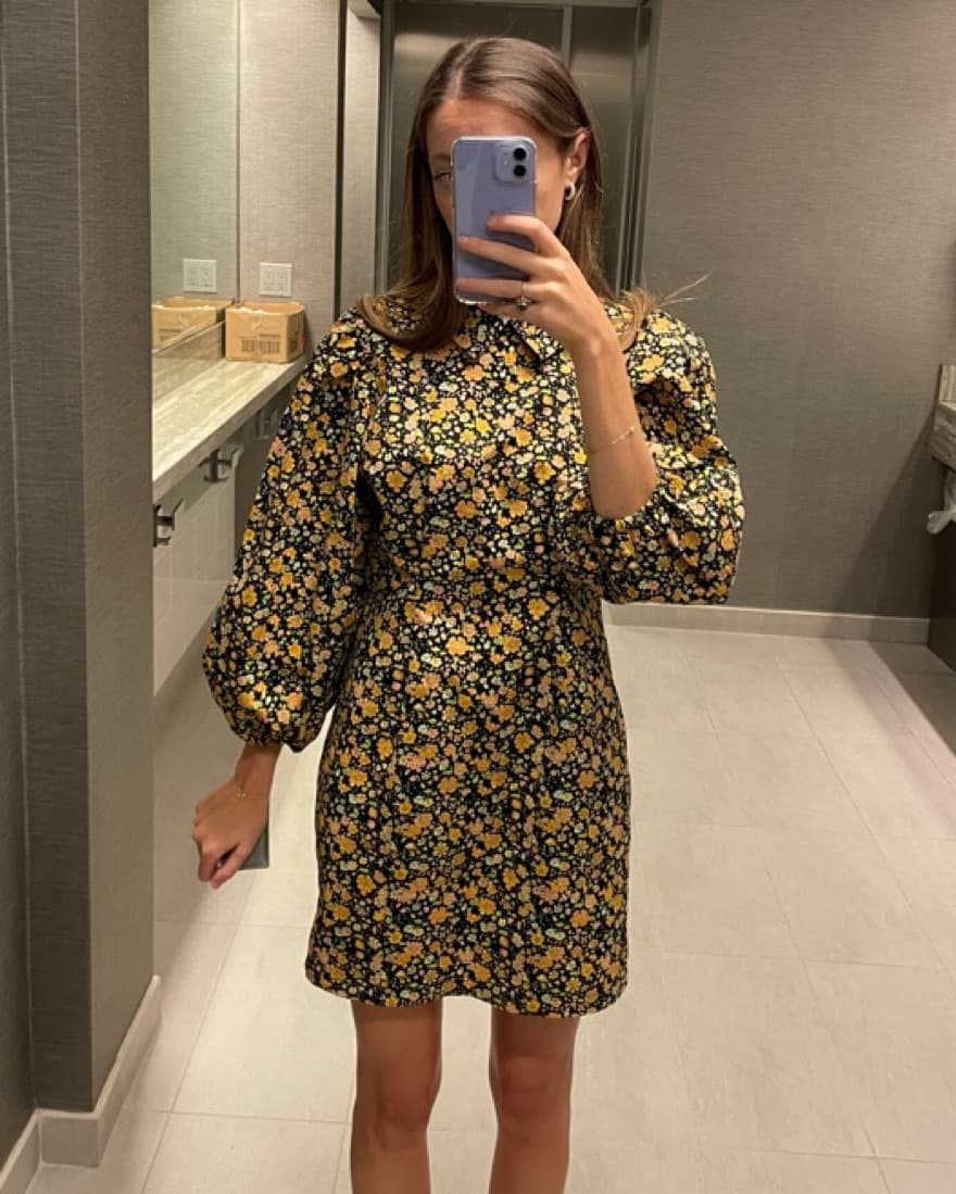 Isalis Floral Mini Puffed Sleeve - Image 2