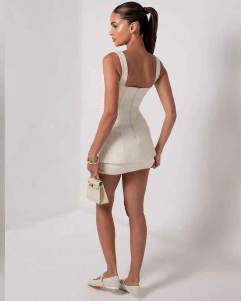 Heiress Boucle Mini Dress - Image 3
