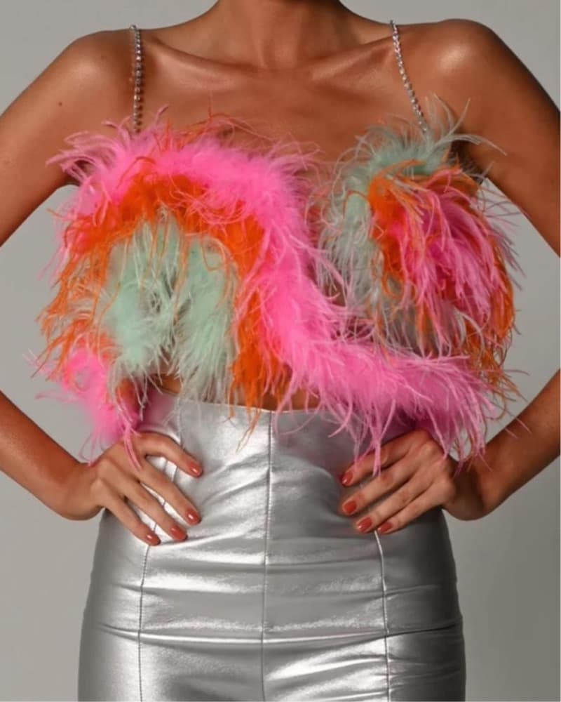 Doll House Fashion Feather Top - Image 2