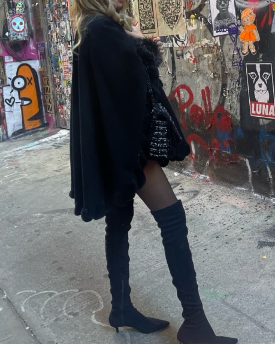 Vintage - Wool/Fur Shawl - Image 3