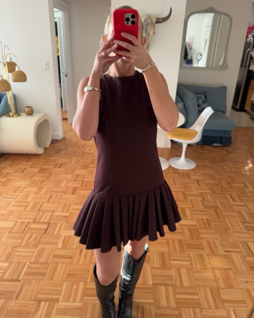 Burgandy mini dress - Image 2