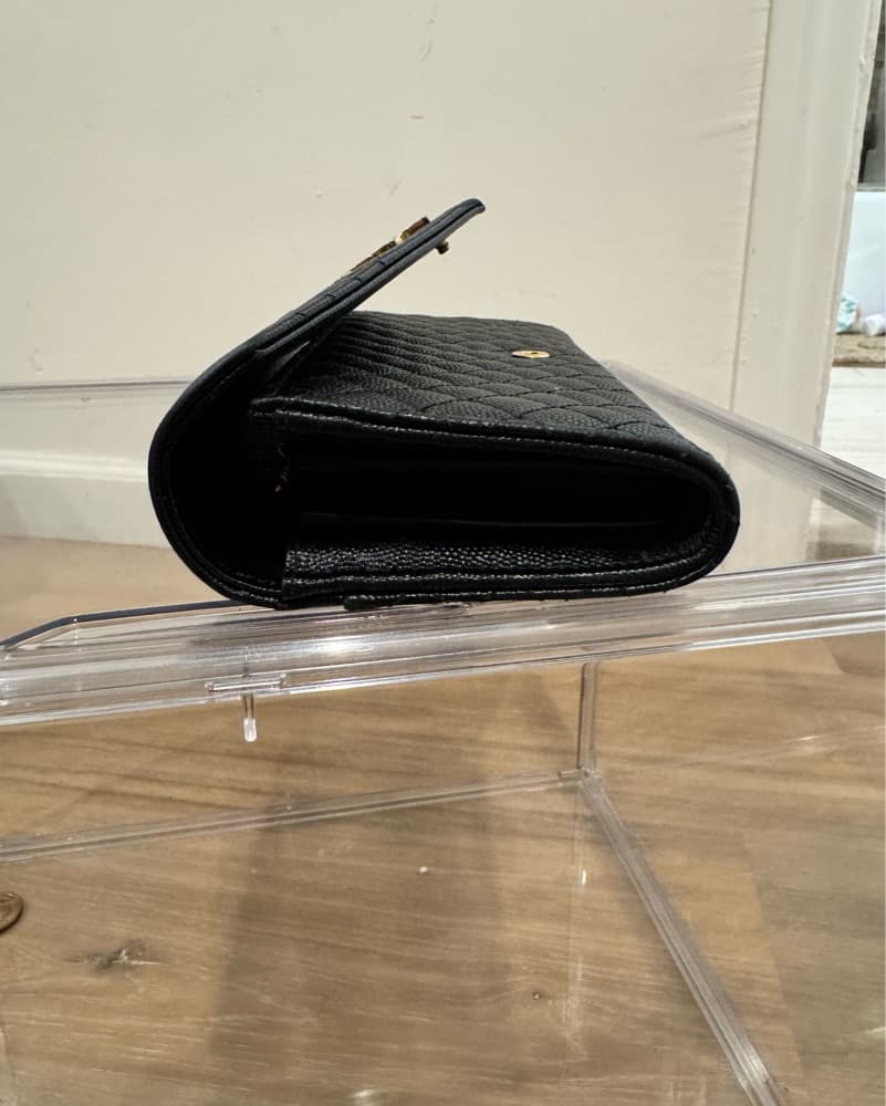 Sleek YSL Quilted Leather Wallet - Image 4
