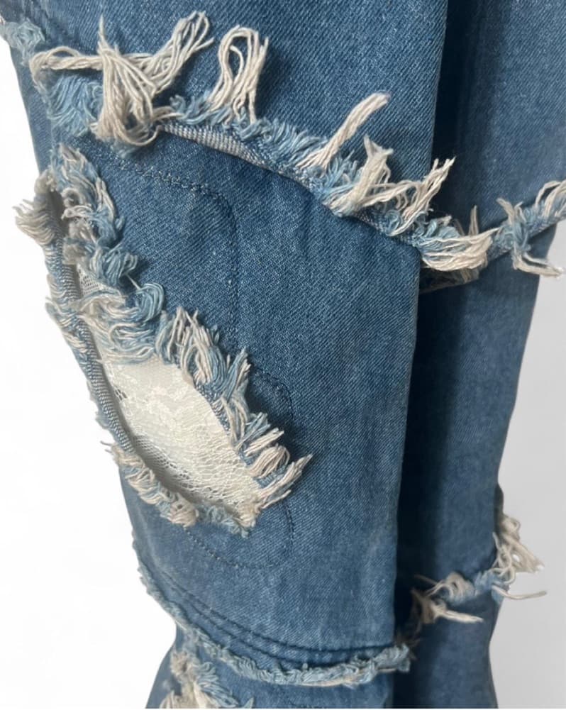 Gianmarco lorenzi Knee High Denim Boots - Image 4