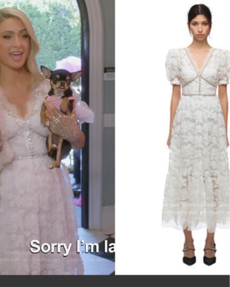 Self Potrait Embellished Lace Midi Dress - Image 2
