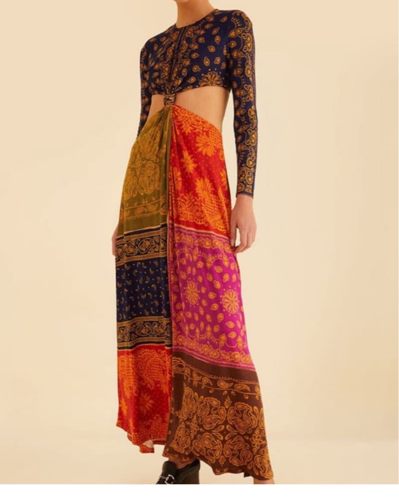 Farm Rio multi-color Bandana Maxi Dress - Image 5