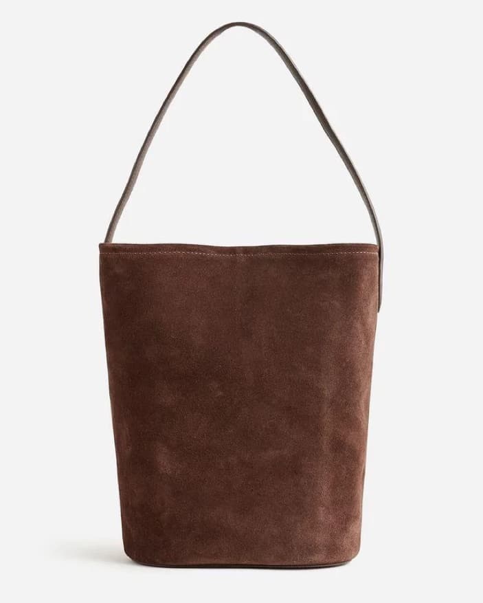 J. Crew Suede And Leather Bucket Bag - Image 1