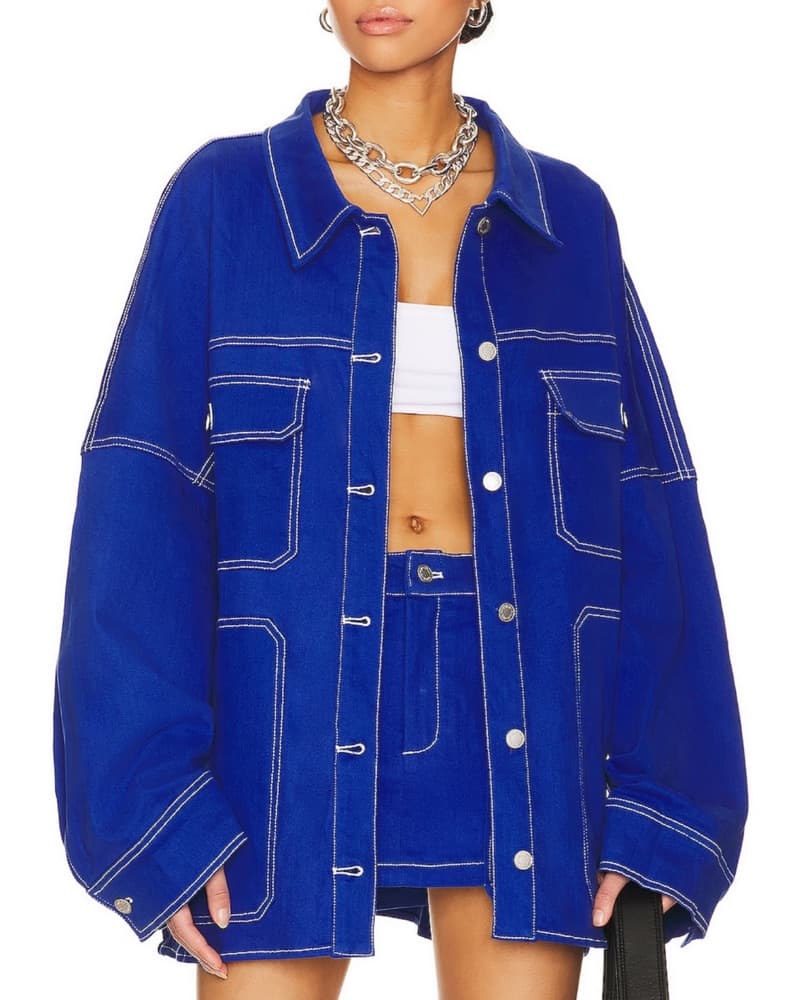 BY DYLN Blue Denim Micro Skirt  - Image 3