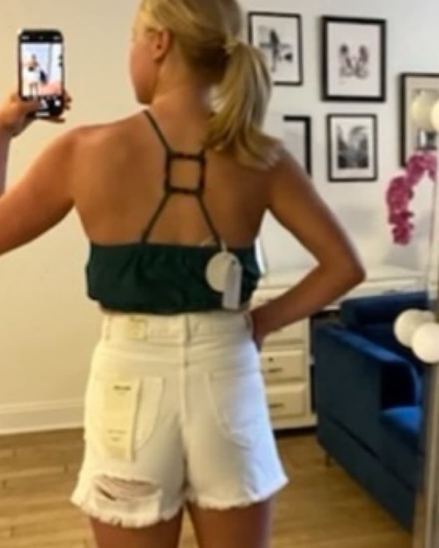STAUD Oleandri Top - teal/turquoise crop - Image 5