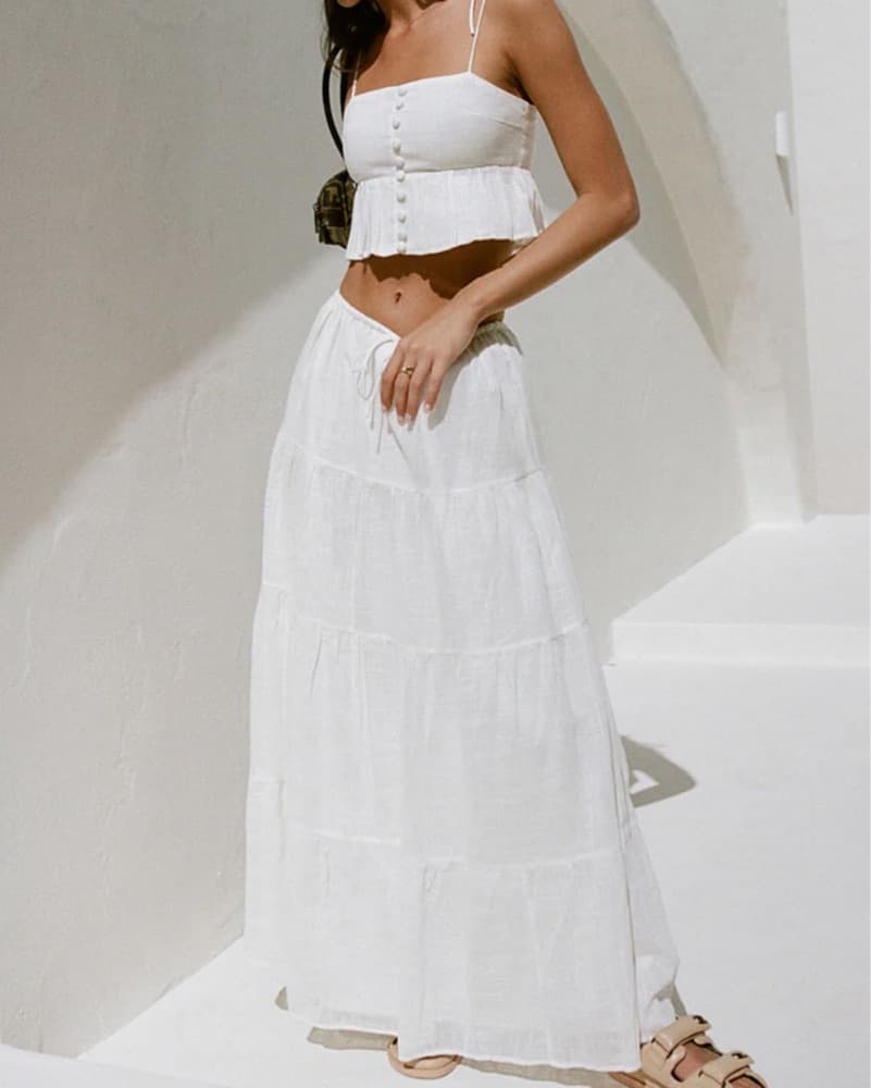 sabo skirt white set  - Image 1