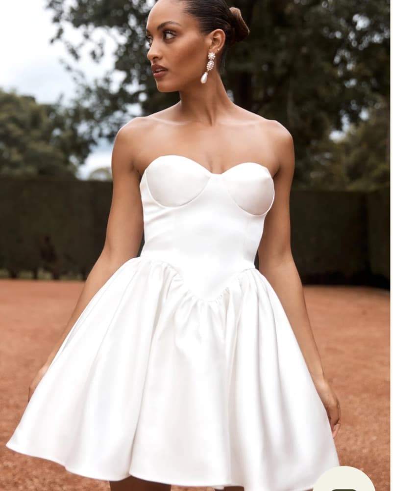 White Corset Mini Dress - Image 1