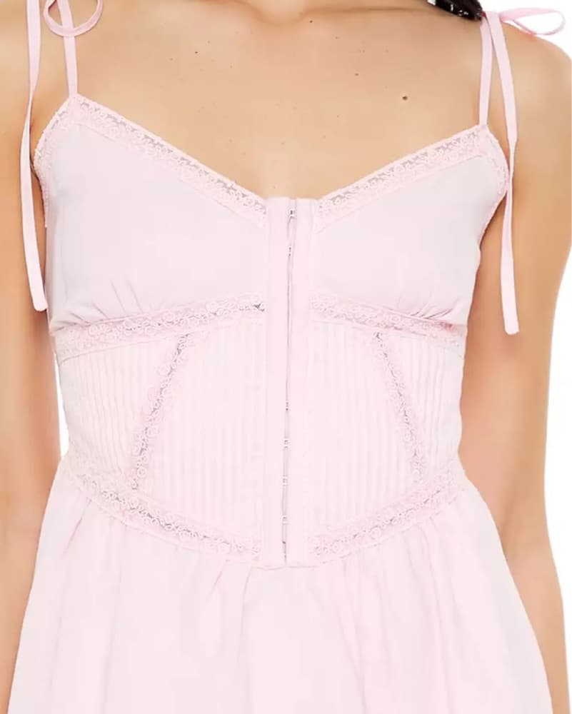 Delicate Lace Trim Slip Dress - Image 2