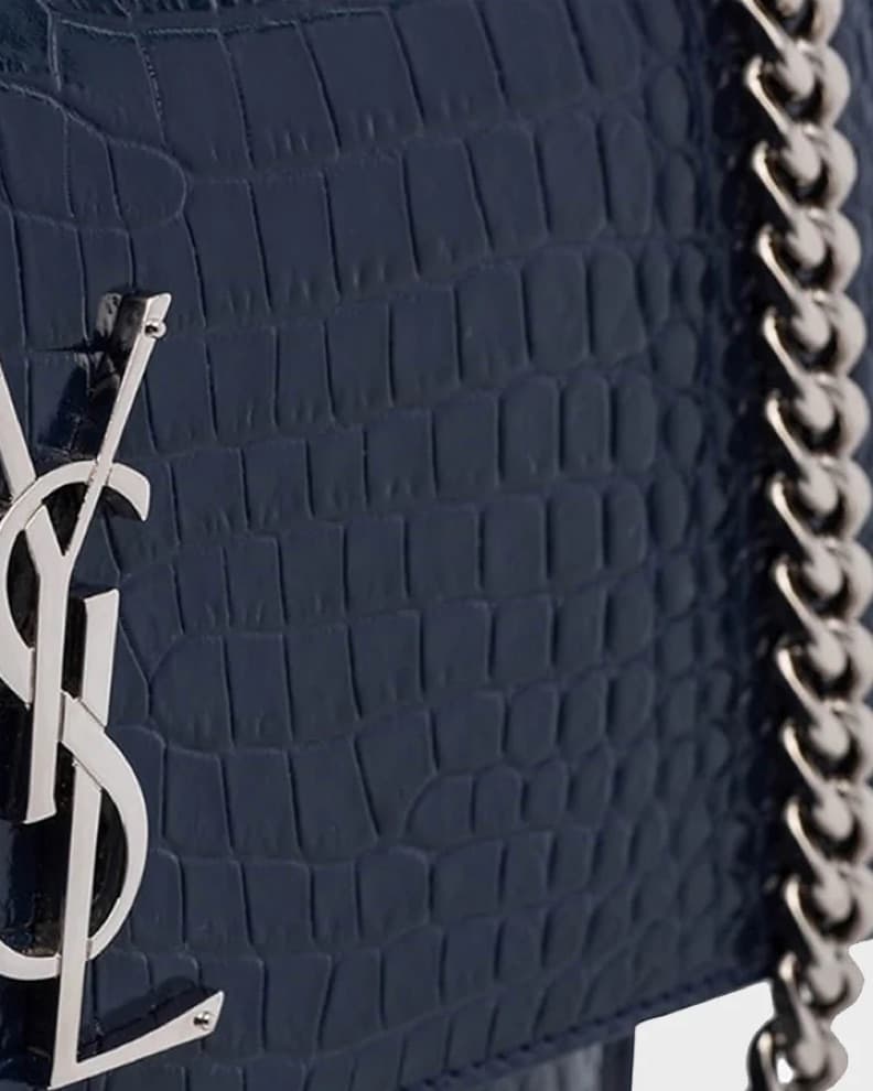 SAINT LAURENT Sunset Croc-embossed Bag - Image 4
