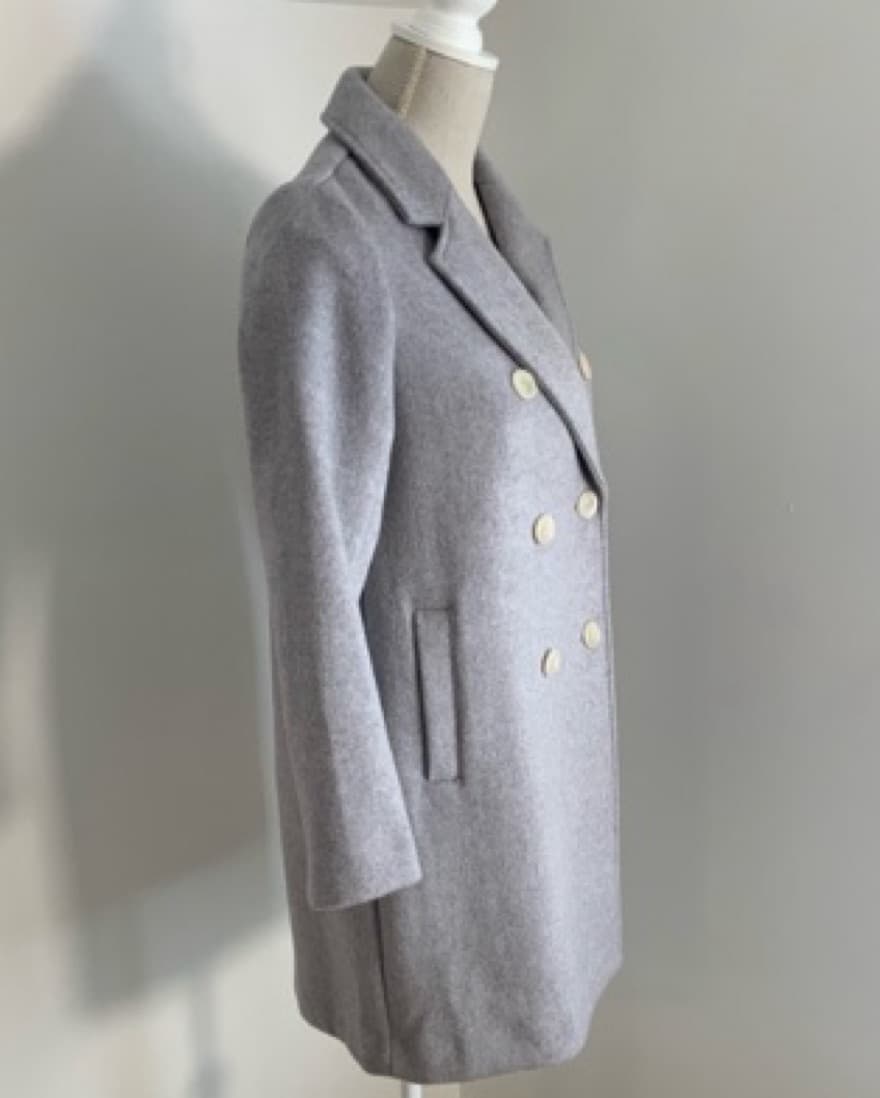 Loft Gray Wool Blend Coat XXSP - Image 4