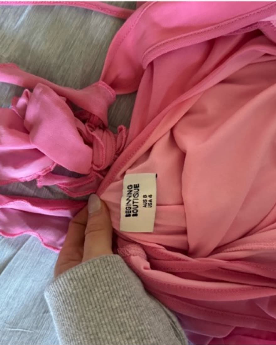 Beginning Boutique Pink Ruffle Dress - Image 5