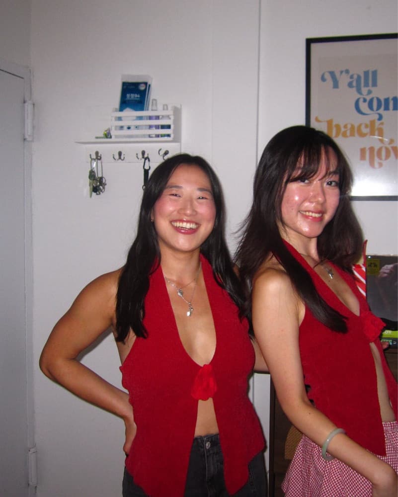 With Jean Rose Top In Red - Image 3