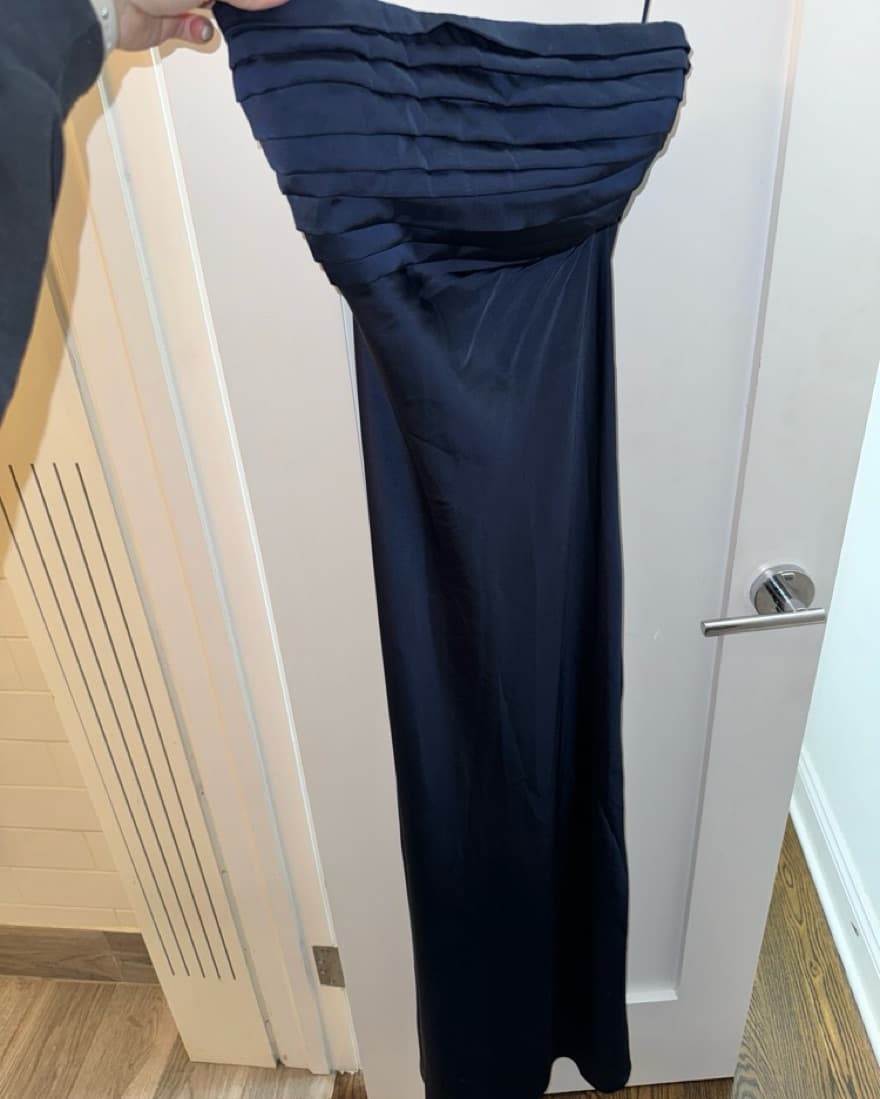 Abercrombie Navy Silk Gown - Image 4