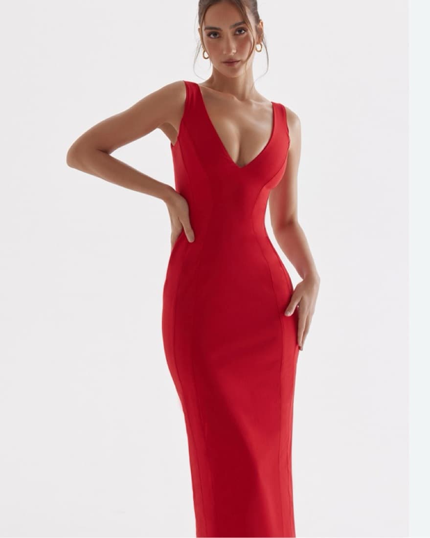 House Of CB Cece Bodycon Red Dress - Image 1