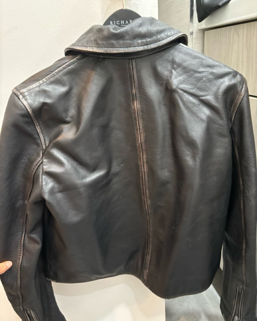 Zara real leather jacket - Image 3