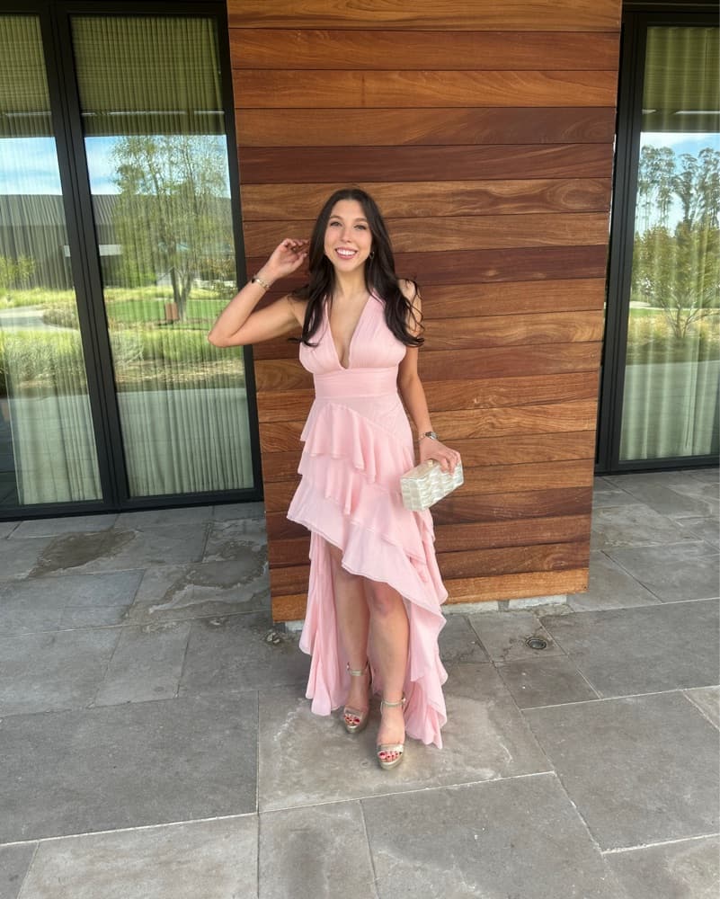 Elegant Ruffle Cascade Maxi Dress - Image 1