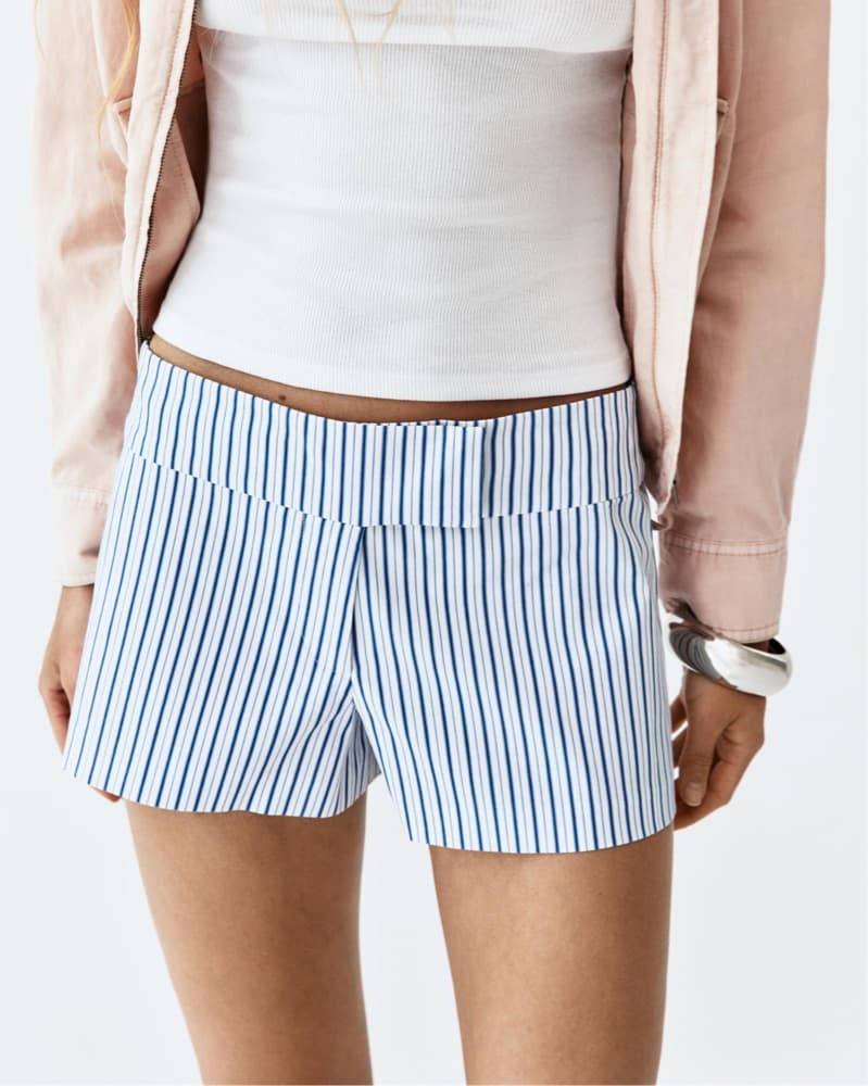 Zara Striped Shorts - Image 1