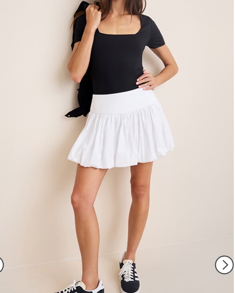 WHITE BUBBLE SKIRT - Image 3