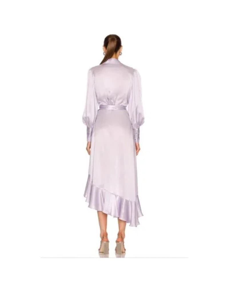 Zimmermann Silk Wrap Midi Dress - Image 5