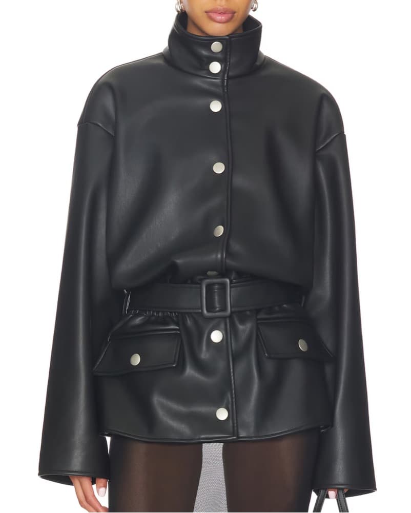 Edgy Leather Jacket with Pockets - Image 1