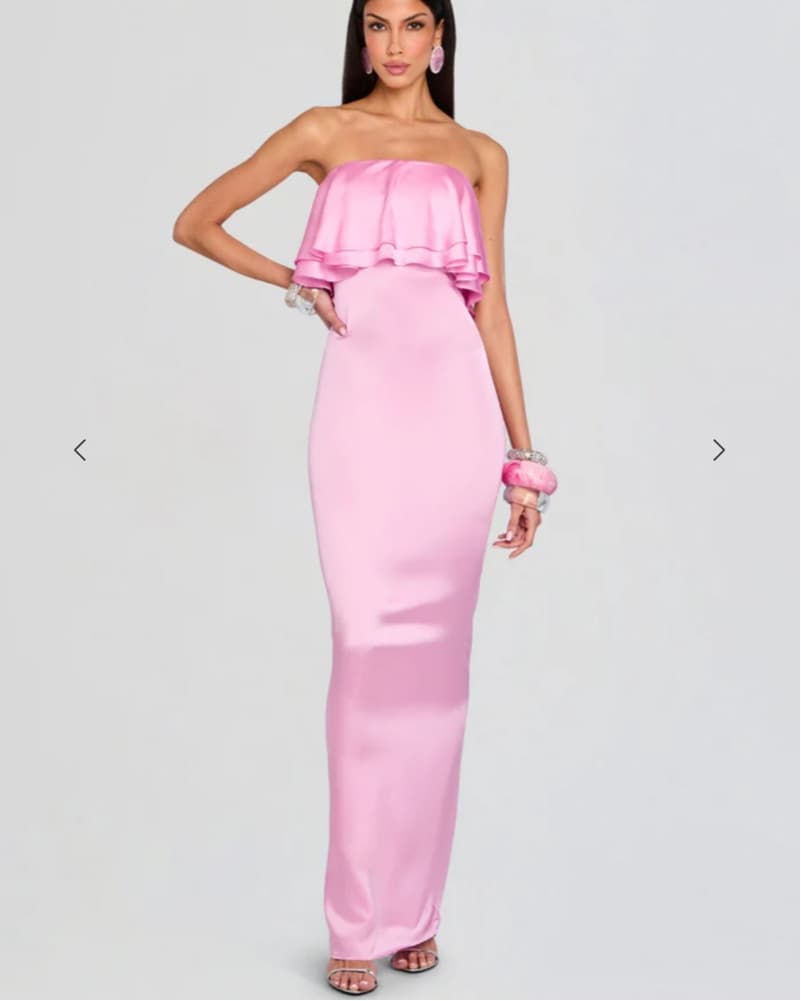 Retrofete Pink Queenie Maxi Dress - Image 2