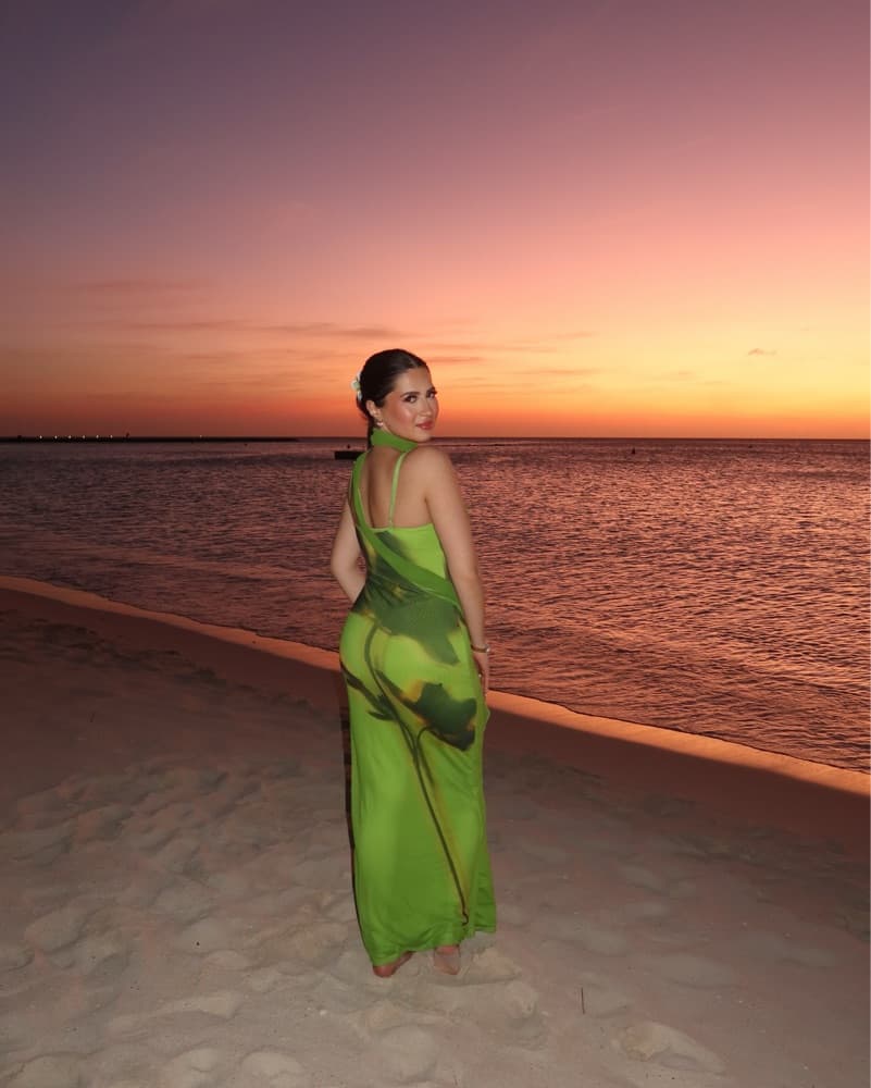 Sleevless Maxi Beach Dress Kneck Tie - Image 2