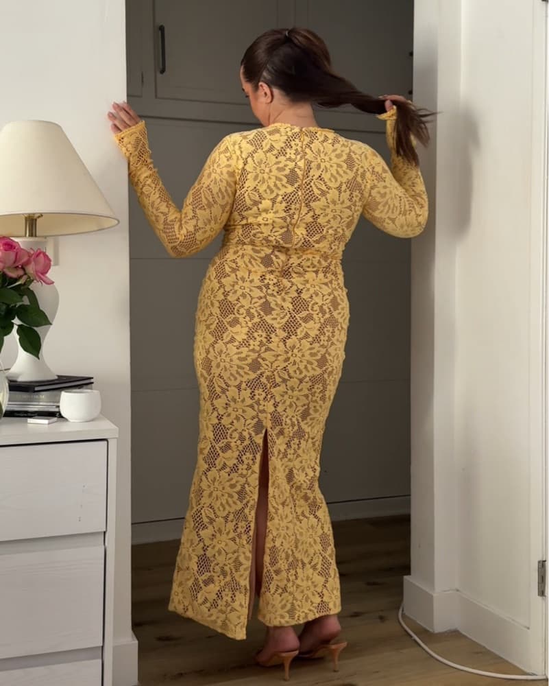 House of CB Long Sleeve Lace Maxi Dress  - Image 2