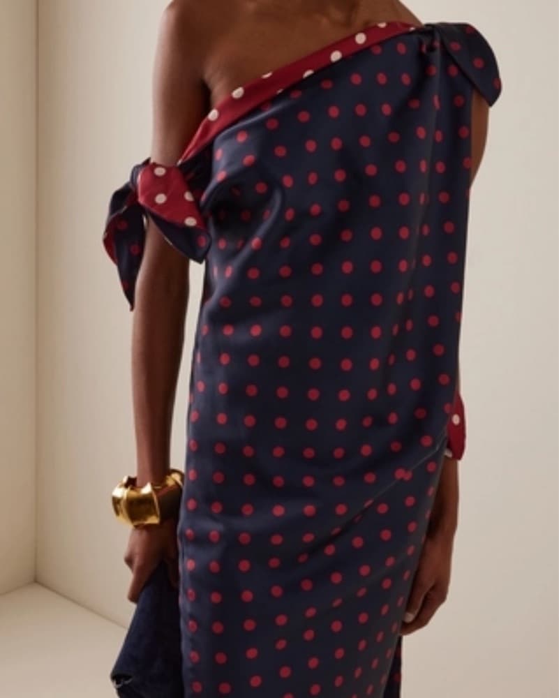 MARINA MOSCONE POLKA DOT TABARD TIE DRES - Image 3