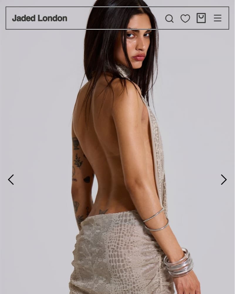 Jaded London - Snakeskin Plunge Dress - Image 3