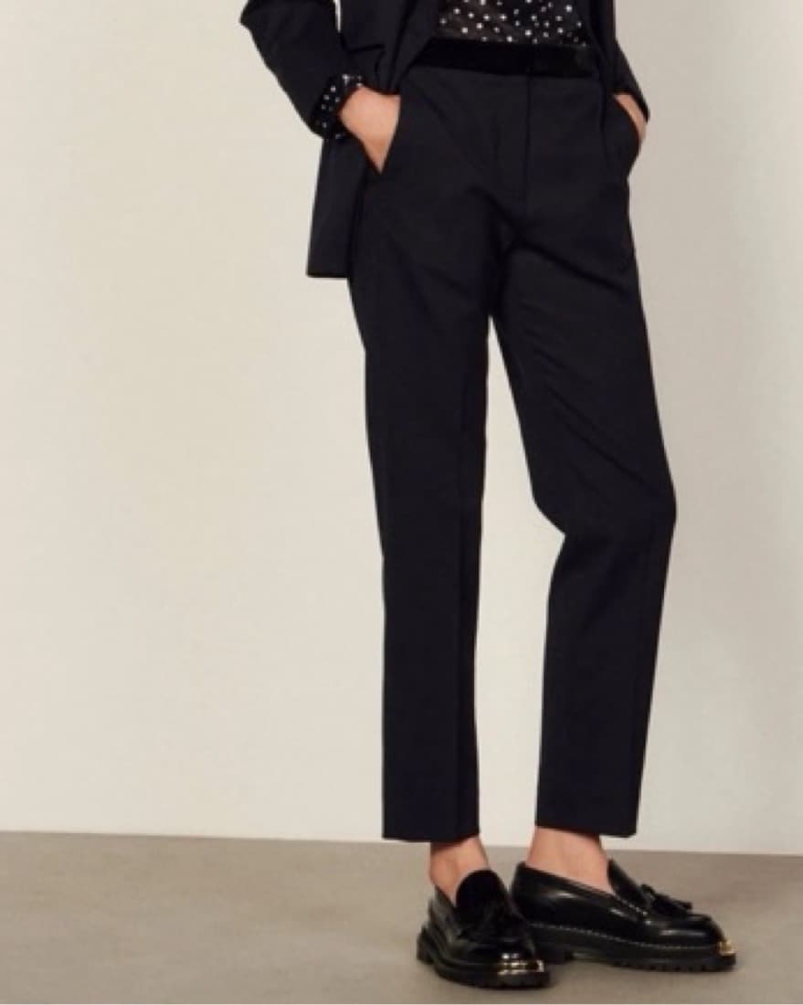 Sandro Straight Cut Trouser Pants - Image 1