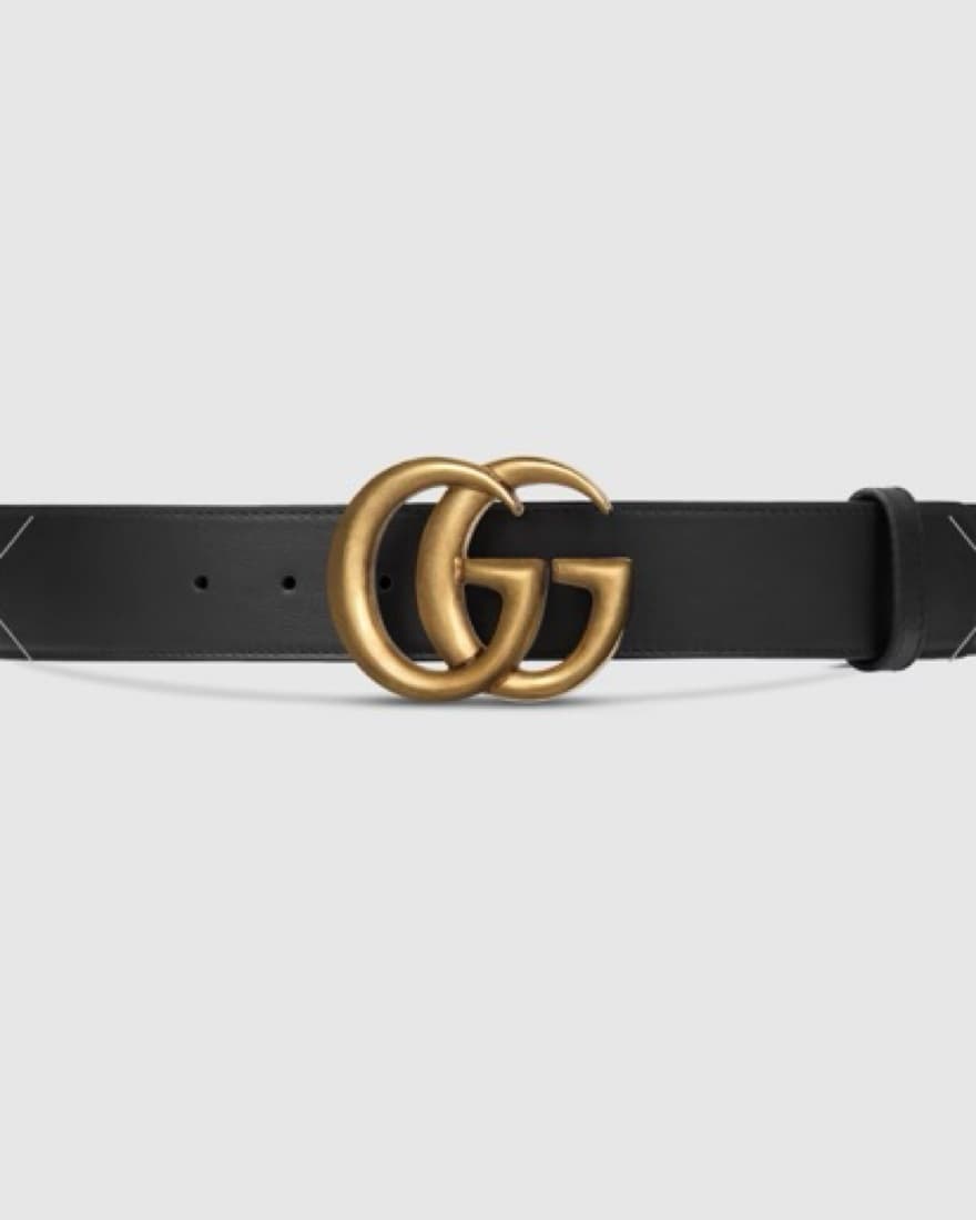 Gucci Logo Leather Belt - Image 1