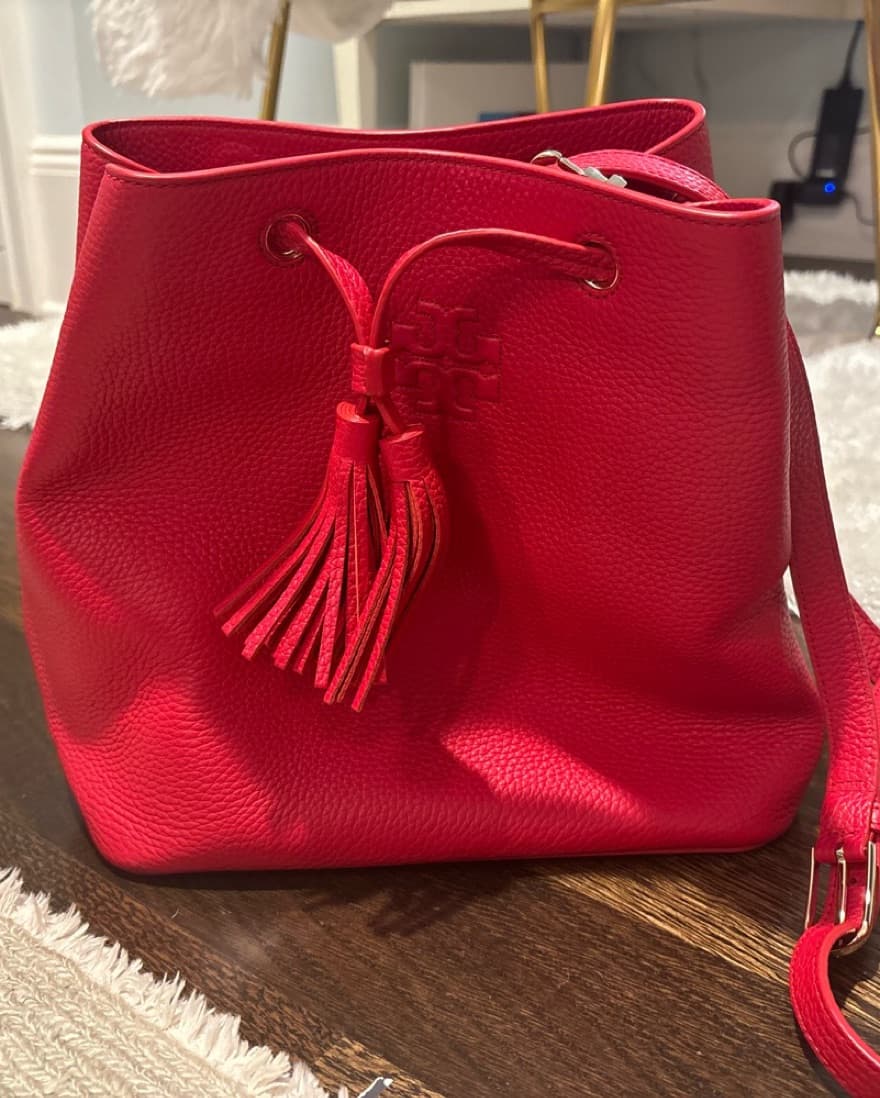 Red Bucket Bag - Image 1
