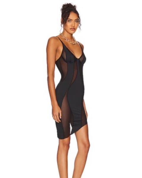 OW Collection Swirl Mini Dress - Image 3