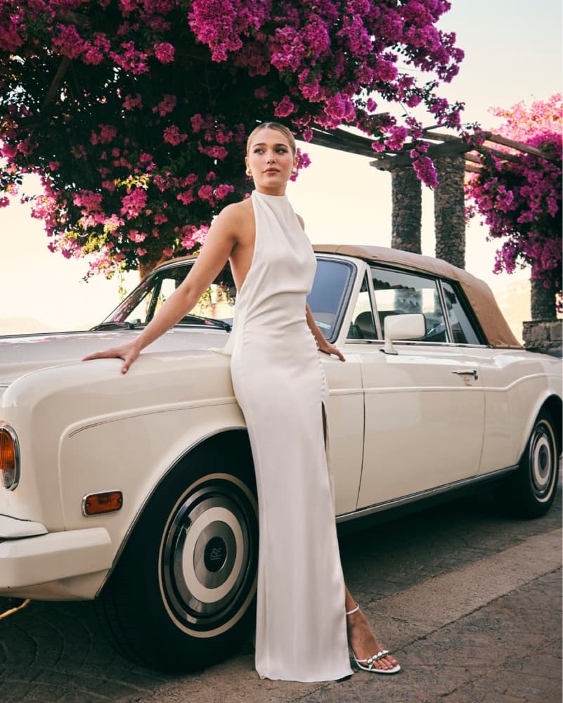 Backless White Halter Dress - Image 3