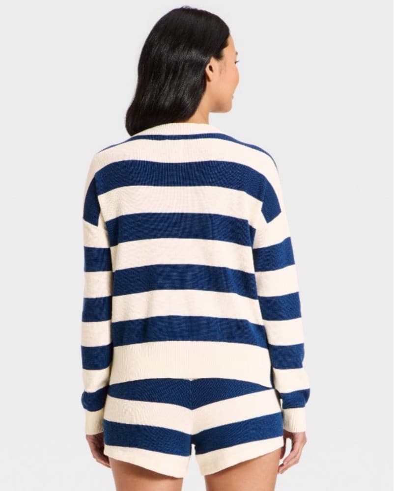 Navy/White Striped Set (Sweater/Shorts) - Image 3