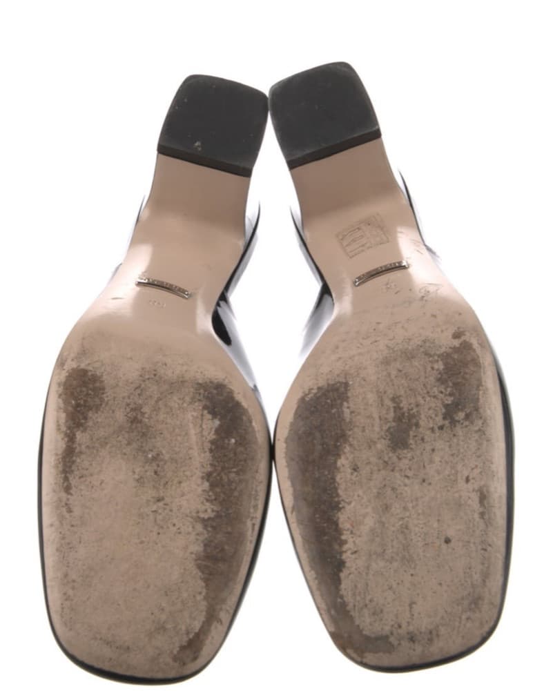 Gucci Sleek Patent Leather Loafer Mules - Image 4