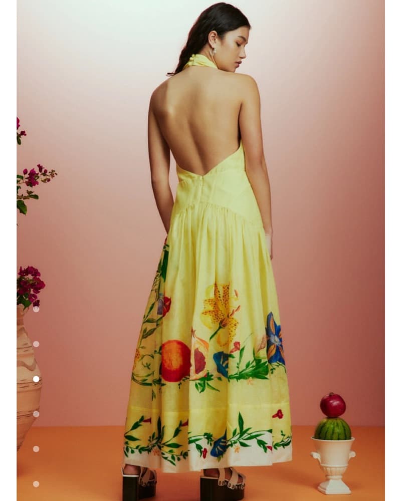 Alemais Dahlia Linen-Blend Halter Gown - Image 5