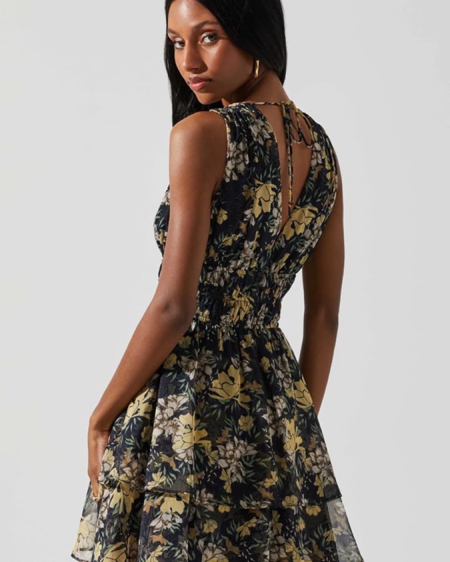 Kali Sleeveless Smocked Waist Floral Max - Image 2